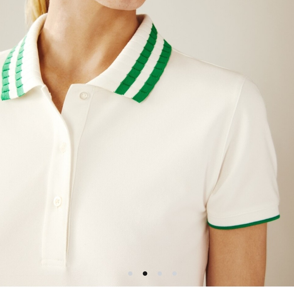 Tory Sport PERFORMANCE PIQUÉ PLEATED-COLLAR POL
